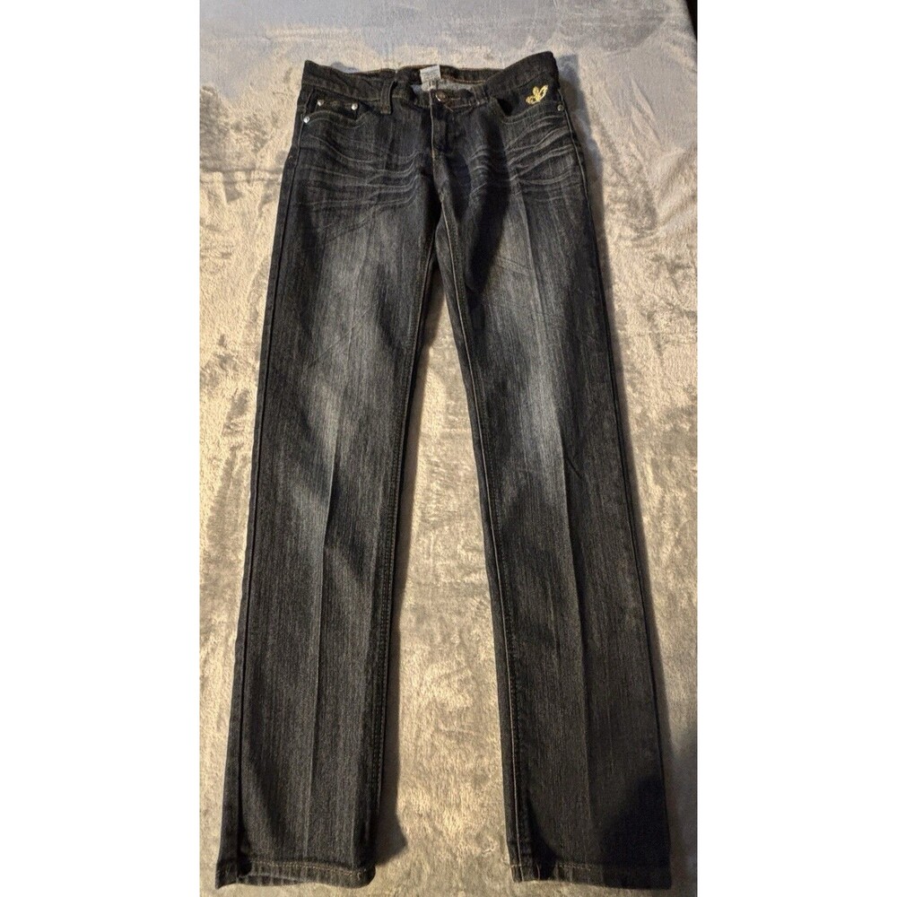 Old Skool Jeans Women 11 Blue Straight Mid Rise Studded Streetwear Hip Hop Skate